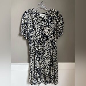 ba&sh Navy Floral Dress